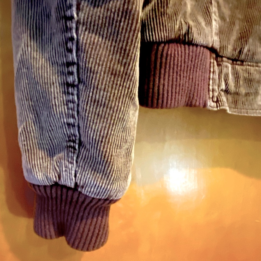 90’S VINTAGE~SUGARFLY BROWN CORDUROY JACKET- FAUX FUR OFF WHITE COLLAR~TRULY 90S - Picture 6 of 10